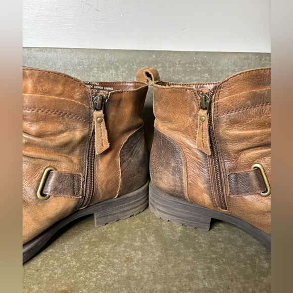 Earth Jericho Almond Brown Leather Boots Womens Size 10B Y2K Super Cool - Picture 8 of 13